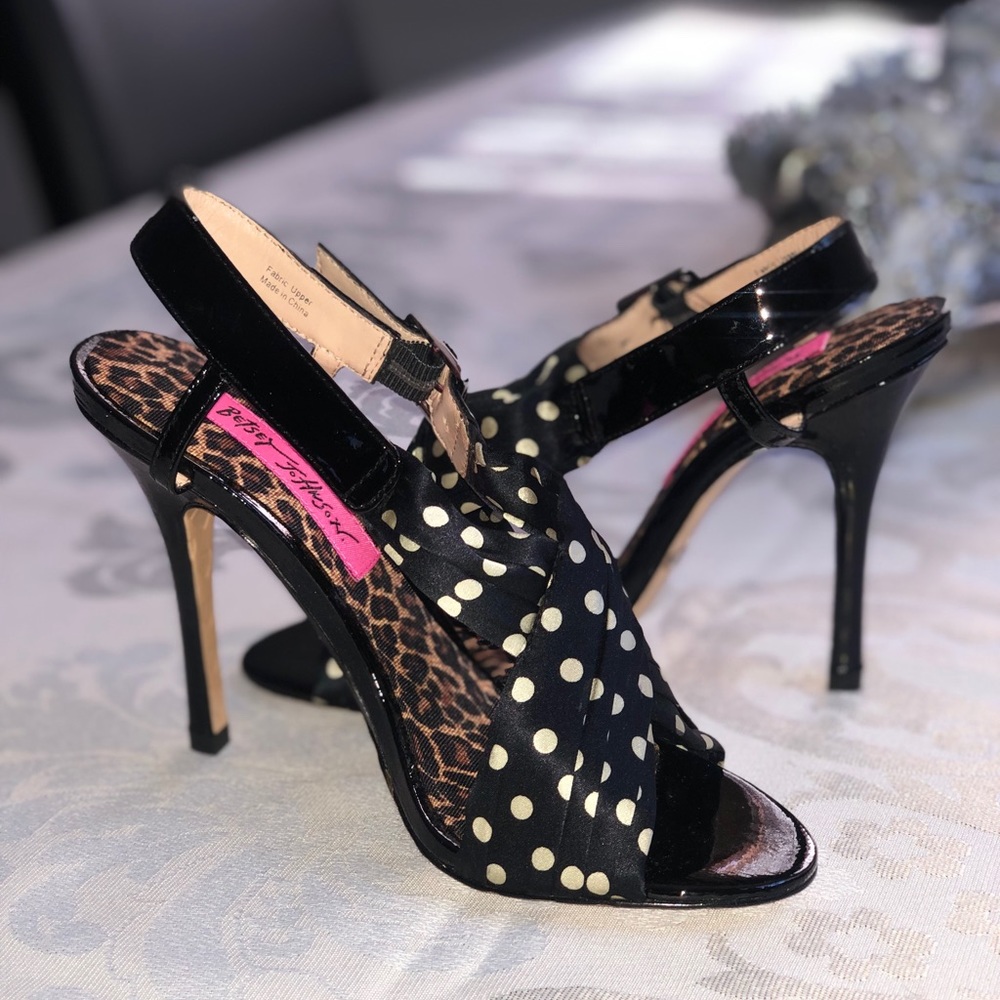 Betsey Johnson polka dot heels